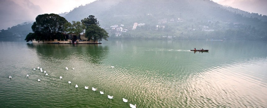 Bhimtal lake in Uttarakhand
