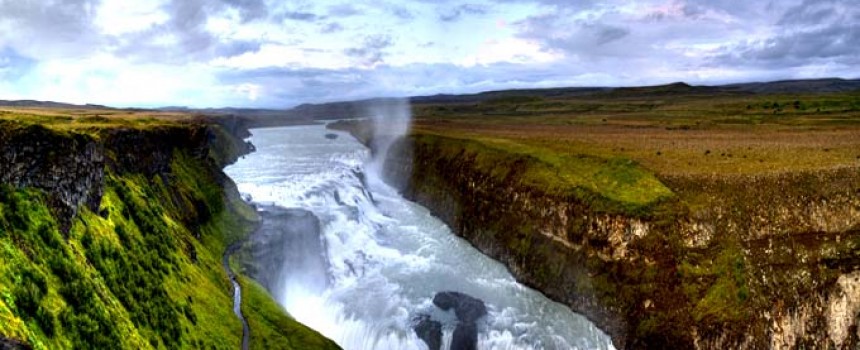 Iceland Gullfoss Waterfall