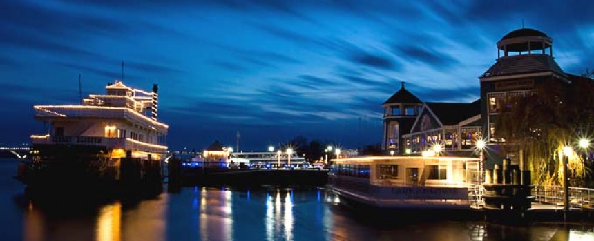 Potomac river in Alexandria City Night View