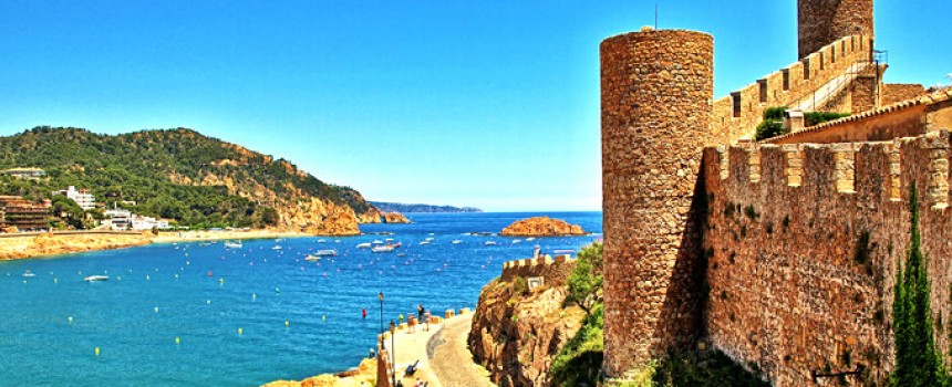 The Beach & Castle Walls in Tossa De Mar